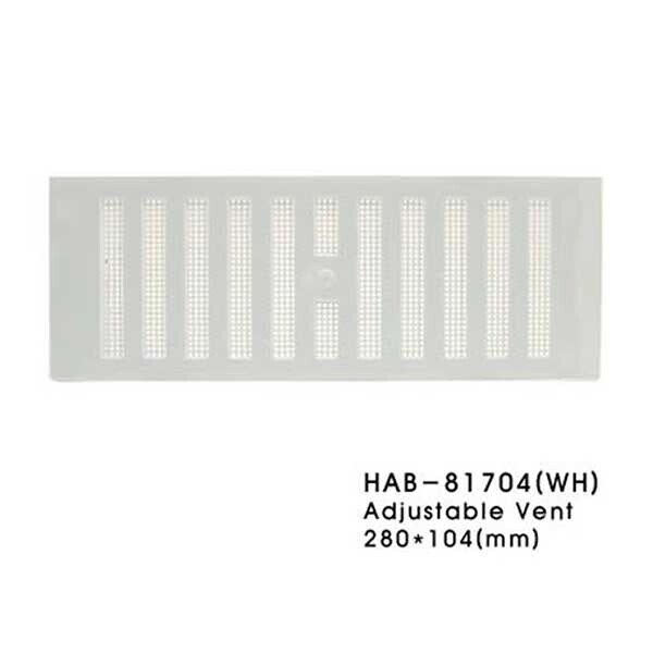 나나장식,쇠부리 그릴 PVC 조절형 백색 중 280x104 HAB-81704 통풍구 (190357)